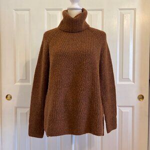 Madewell Mercer Turtleneck Knit Pullover Sweater in Heather Cider Size Small